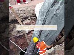 Rehabilitação de um enorme esgoto DN2000 sem fossa UV CIPP concluída com êxito