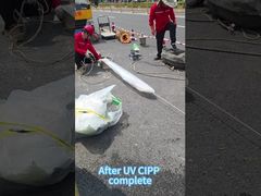 Reabilitação eficiente de esgoto sem valas UV CIPP