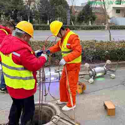 DN800 UV CIPP Construção de tubulações sem trincheiras com cura por luz UV e revestimentos de alta resistência para reabilitação de esgotos